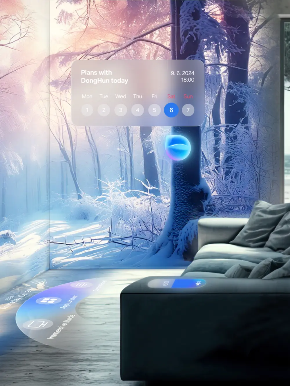 Ambient Intelligence UX concept mockup